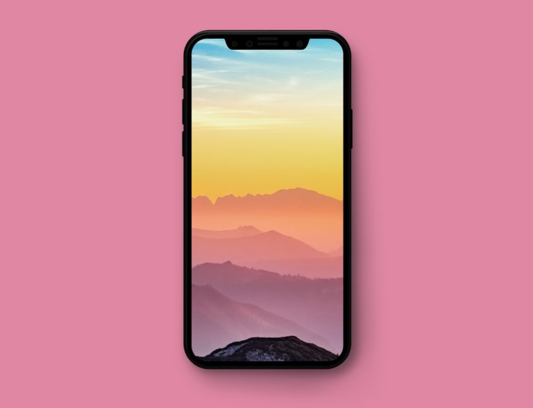 iphone 8 mockup downloadable 768x589 - iPhone X高清壁纸之黑色主题